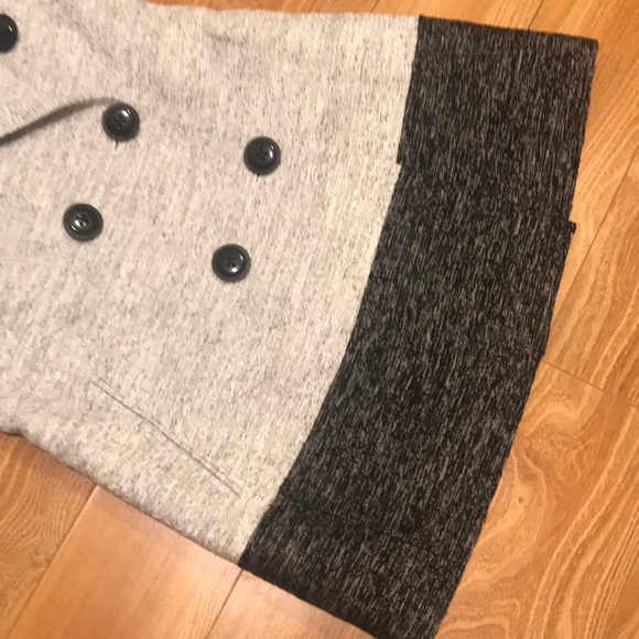 A yuko studio pea coat Sz small grey - Picture 5 of 8